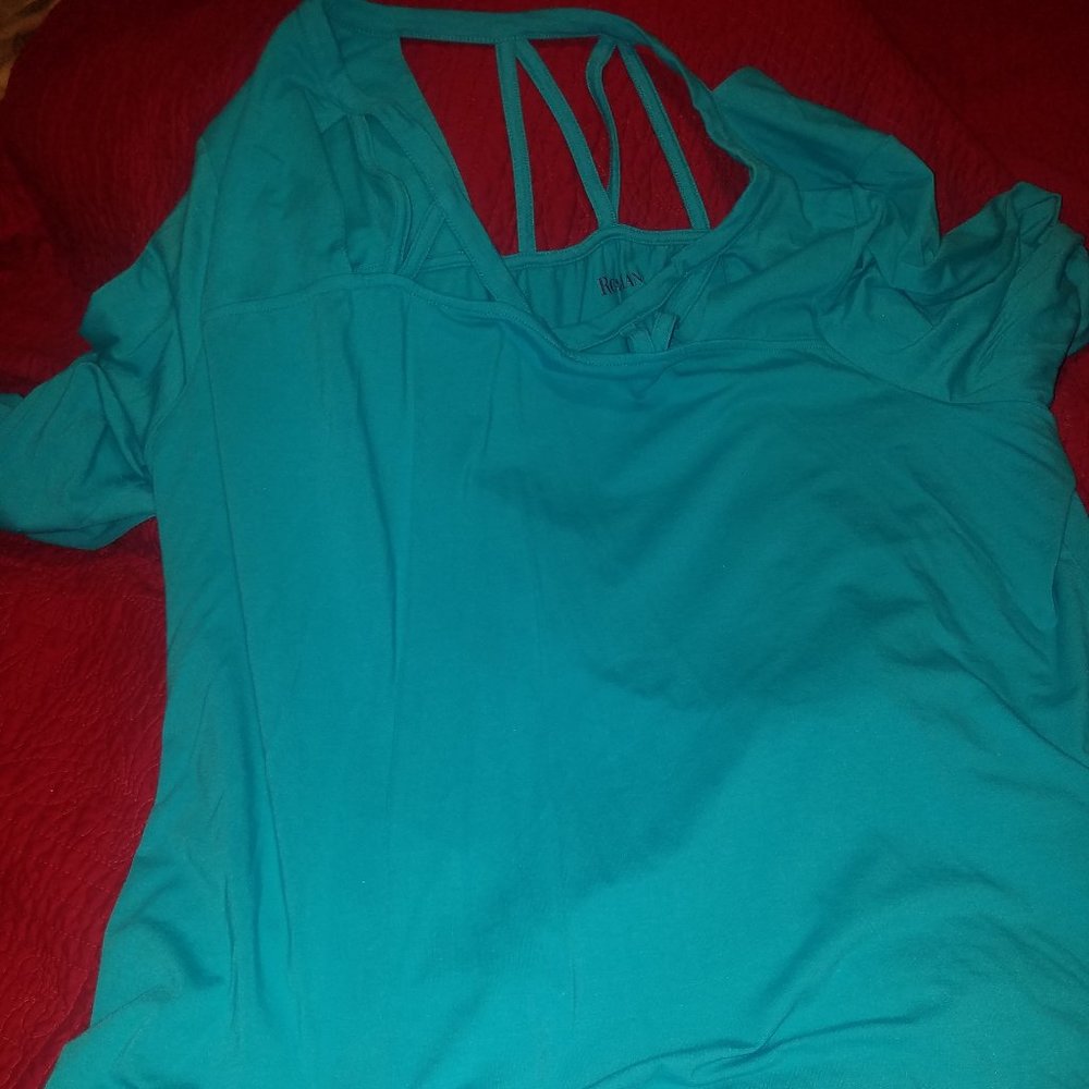 Plus Size Shirt Pull Over, Straps, front and back